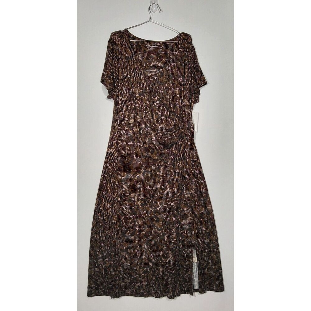 Soft Surroundings Caity Maxi Dress Faux Wrap Stretch Abstract Paisley 2X - Picture 2 of 12